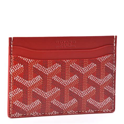 goyard saint sulpice card holder red|goyard card holder wallet.